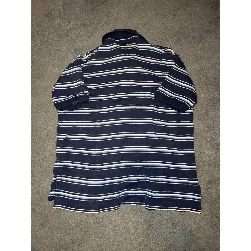 Polo Golf Ralph Lauren Striped Polo Shirt Mens Large Blue Golf Preppy